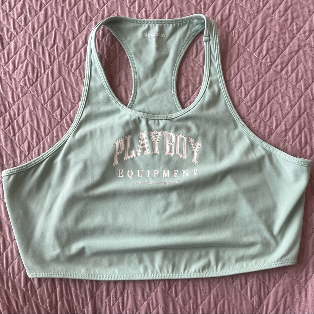 Playboy by Pacsun crop racerback tank